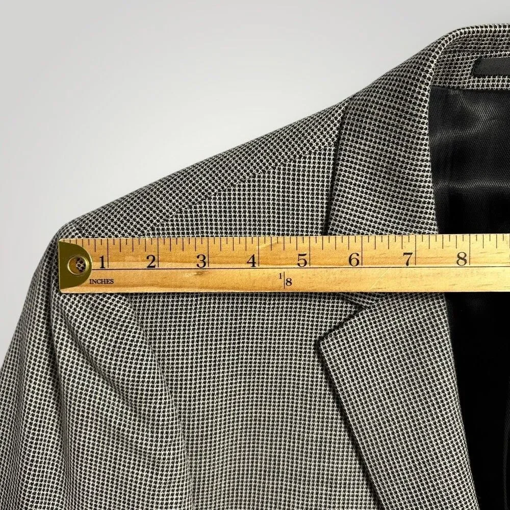 KENNETH COLE Men’s Blazer 42R Sport Coat Two Button Suit Jacket WOOL Gray